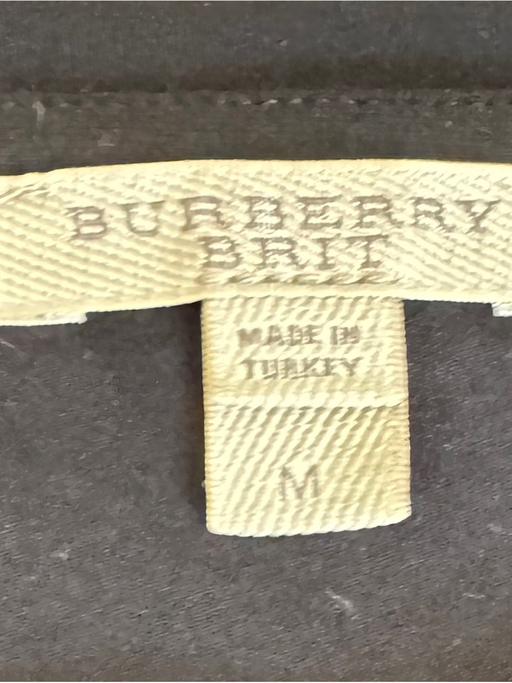 Burberry Black Three-Quarter Sleeve Top with Signature Check Cuffs. Size Medium - Picture 3 of 4